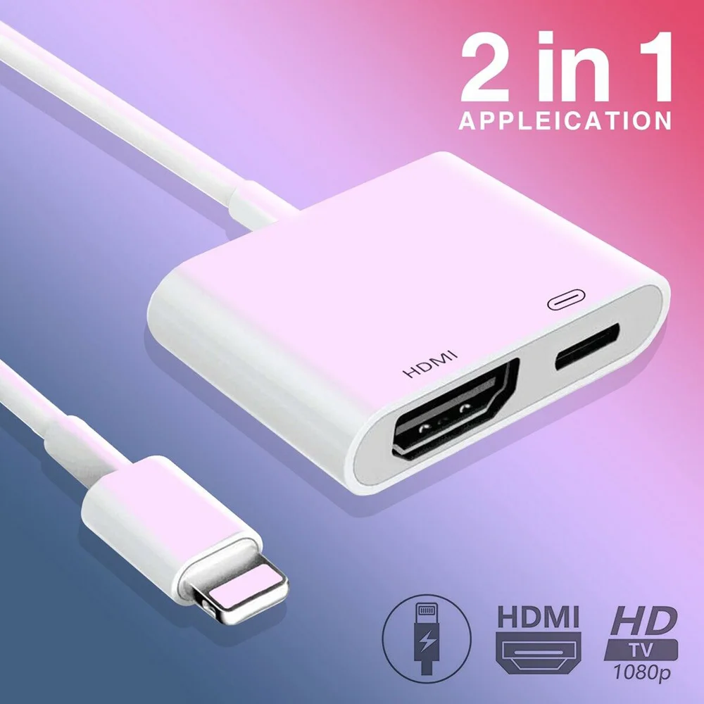 5S 6S 7 8 X адаптер кабеля HDMI Lightning к цифровому выходу Air iphone|Компьютерные кабели и