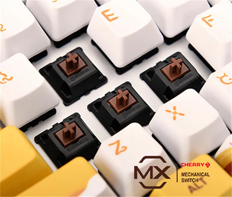 

Ajazz Gaming Mechanical Keyboard 104 Keys 5 Sided Sublimation Anime OEM Profile PBT Key Cap Cherry MX Switch For Laptop PC Home