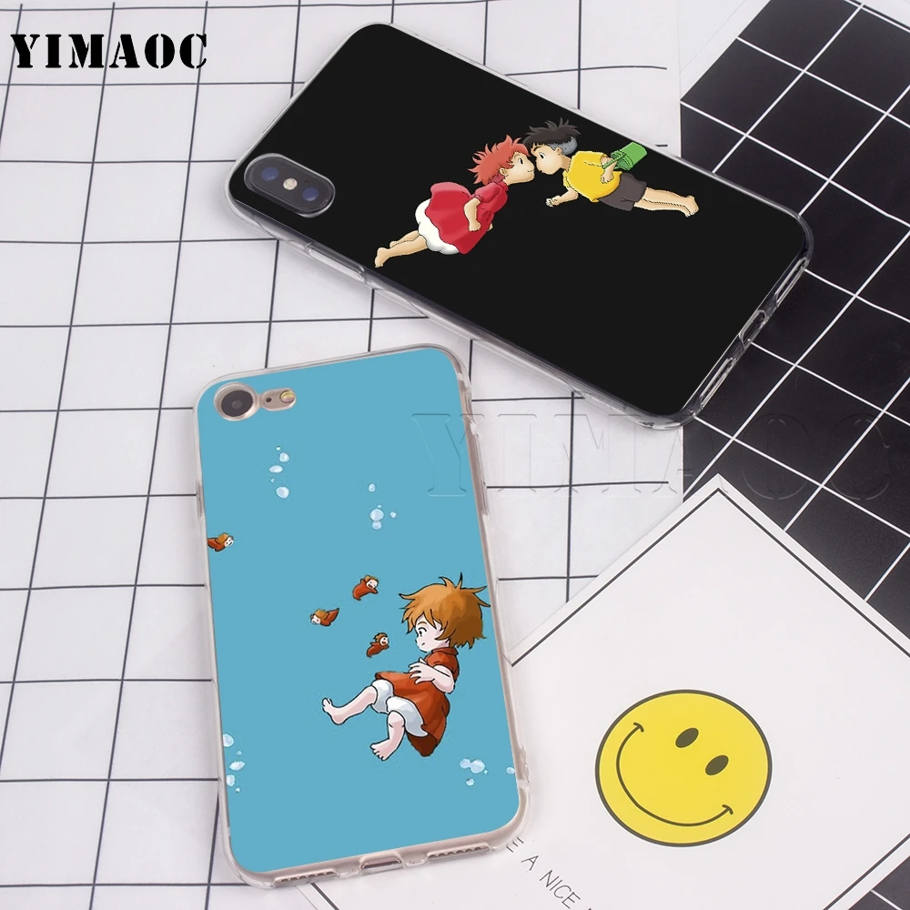 Мягкий силиконовый чехол YIMAOC Ponyo на скале для iPhone 11 Pro XS Max XR X 8 7 6 6S Plus 5 5s se |