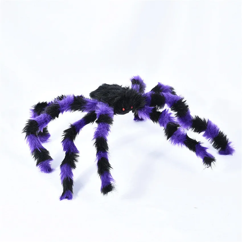 Horror Giant Black Plush Spider Halloween Party Decoration Props Big plush spider Kids Children Toy Bar haunted house decoration | Дом и сад