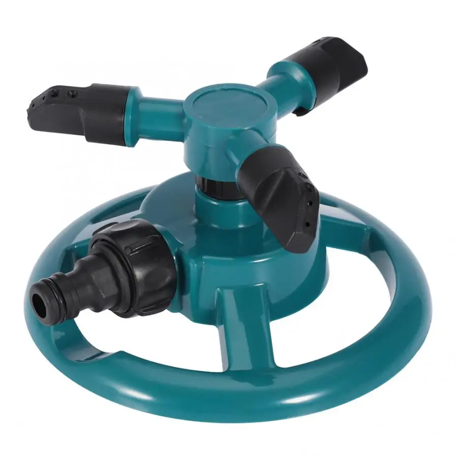 Garden Sprinklers Automatic Watering System Grass Lawn 360 Degrees 3 Nozzle Circle Rotary Irrigation new | Дом и сад
