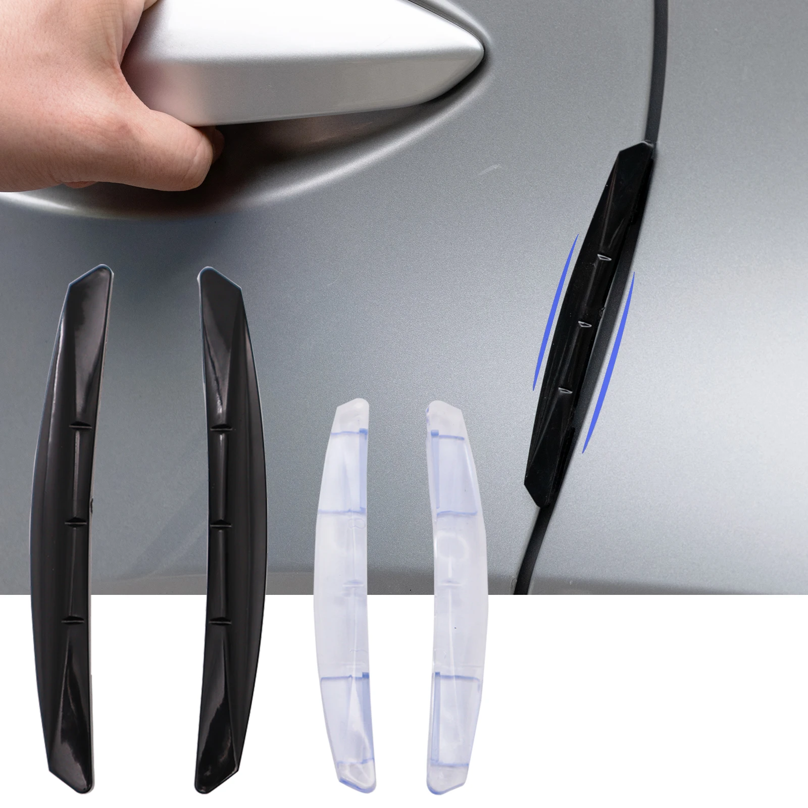 

4pcs Car Sticker Door Edge Guards Trim Molding Protection Strip Scratch Protector Car Crash Barriers Door Anti-collision Strip