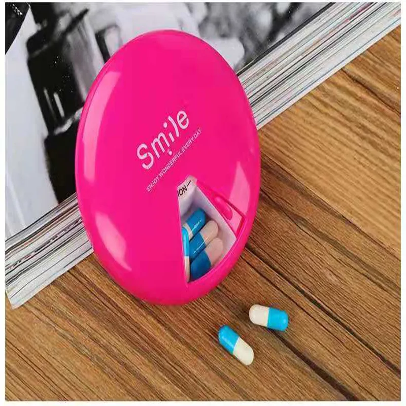 

Weekly Tablet Pill Rotating Pill Box Case Splitter Tablet Storage Organizer Medicine 7 Day Pill Container For Travel