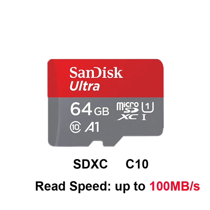 64GB Оригинальная карта Micro SD SanDisk 16 ГБ 32 ГБ 64 ГБ 128 Гб карта памяти Макс 98 Мб/с C10 U1 A1 флэш-карта памяти Micro SD для телефона компьютера - Емкость: 64GB