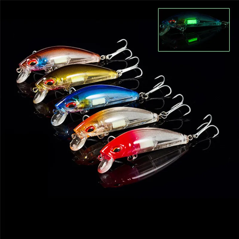 7 см Ночная светящаяся кренкбейт рыболовная приманка Кривошип искусственный