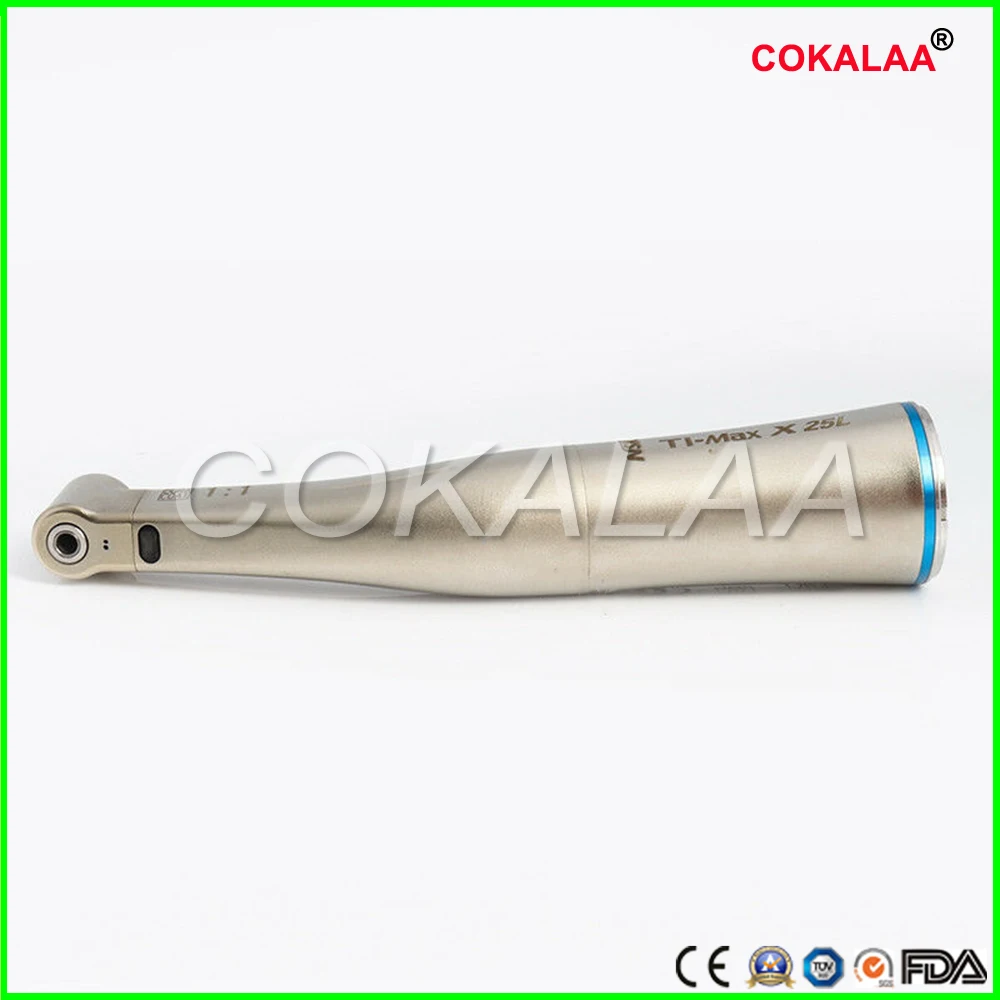 NSK Ti-MAX стоматологический оптический светодиодный контругловой наконечник для бормашины X25L Тип 1:1 увеличение