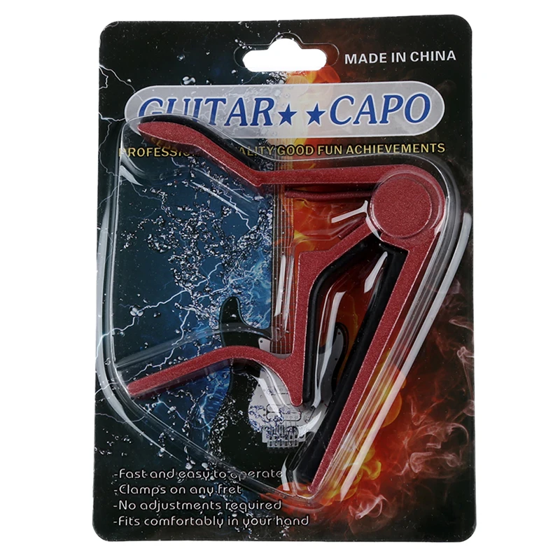 

Red Single-handed Guitar Capo Quick Change