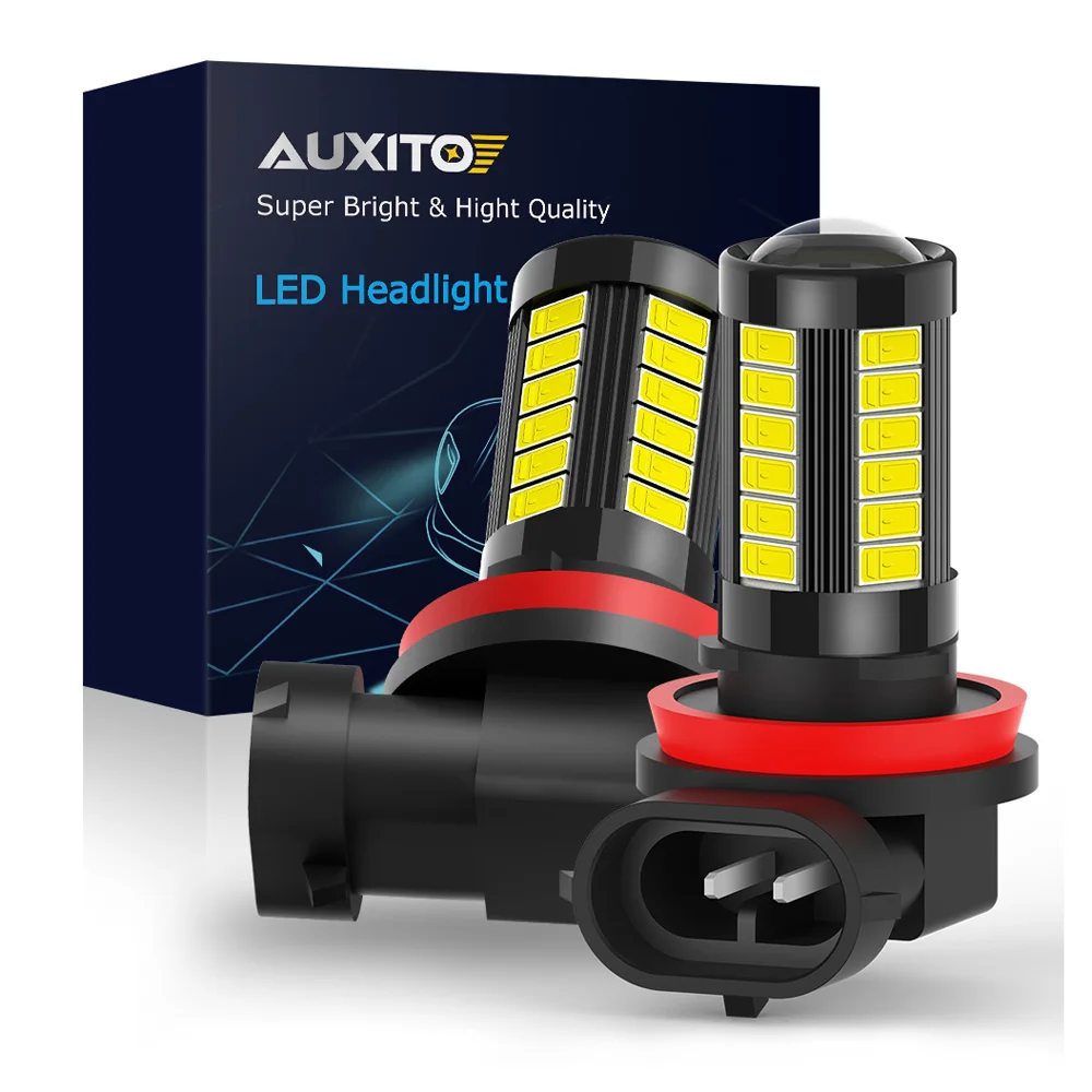

Светодиодные противотуманные фары AUXITO H11, H8, H10, HB3, 9005, HB4, дневные ходовые огни для BMW, Audi, Ford, VW, Benz 9006 K, 2 шт.