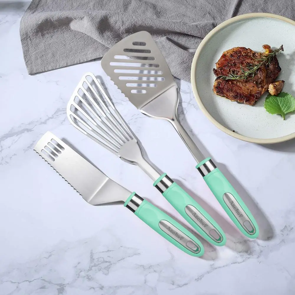 Aschef Бесплатная доставка Нержавеющая сталь кухонная лопаточка для рыбы лопатка с