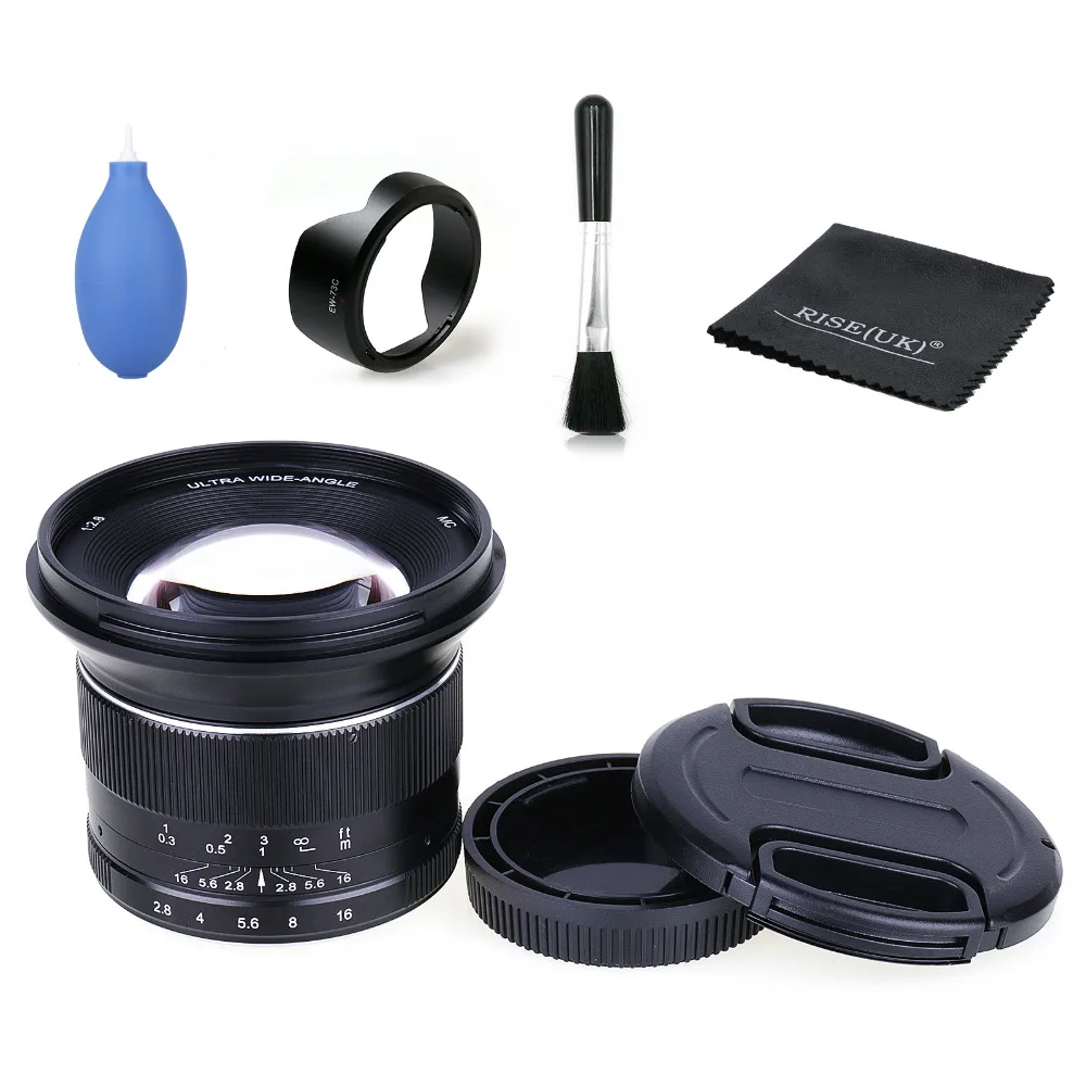 

12mm f2.8 Ultra Wide Angle Lens for Sony E-mount APS-C Mirrorless Cameras A6500 A6300 A7 Manual Focus Prime Fixed Lens + gift