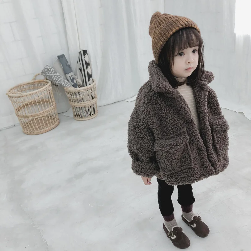2019 Winter Fashion Baby Boys Girls Coat Children Thick Warm Outerwear Kids Lamb Wool Jacket Cotton Soft Cardigan Hot Sale | Детская