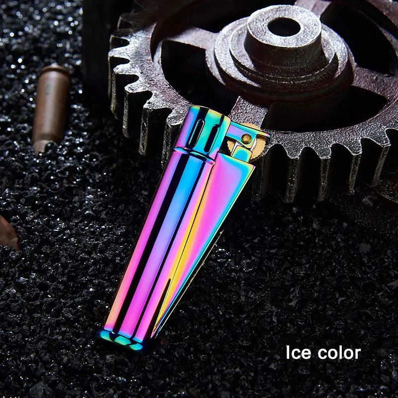 Ice color Винтажная керосиновая Зажигалка металлическая зажигалка для курения сигарет ветрозащитная сигарная зажигалка аксессуары для сигарет гаджеты для мужчин - Цвет: Ice color