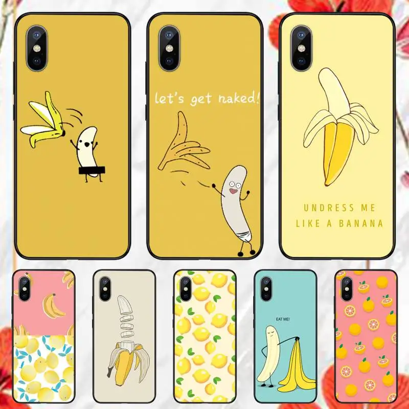 

Fruit Banana Lemon Phone Case for iPhone 11 12 13 pro XS MAX 8 7 6 6S Plus X 5S SE 2020 XR mini