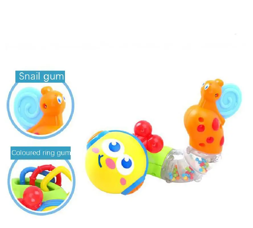 Новые милые детские игрушки электрические музыкальные Скручивающиеся червчатые