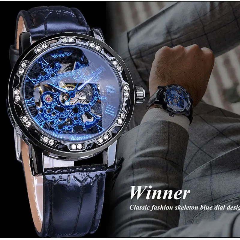 

Men's New Mechanical Watch Business Casual Waterproof Luminous Automatic Luxury Steel Belt Hollow Fashion Watch