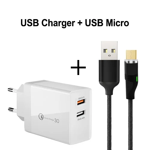 EU Plug and cable 1M PHOMAX USB зарядное устройство 3,0 240 в быстрое зарядное устройство для телефона для iPhone X xs 8 7 iPad samsung Galaxy s8 s9 s10 Galaxy HTC Xiaomi Huawei Nexus - Тип штекера: EU Plug and cable 1M
