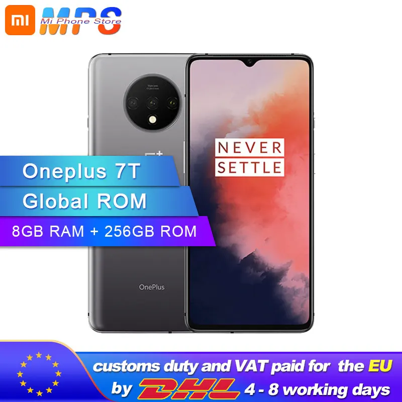 Новый оригинальный Oneplus 7 T смартфон 8 ГБ ОЗУ 256 Гб ПЗУ Snapdragon 855 Plus Android 10 6 55 '➐ Гц