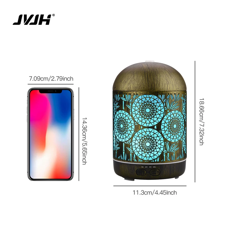 JVJH увлажнитель воздуха эфирное масло диффузор Железный ультразвуковой 7 цветов