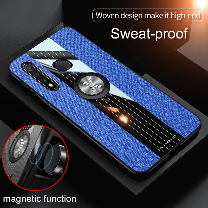 Магнитный ударопрочный чехол для телефона VIVO U3 Y19 Y5S мягкий силиконовый из ТПУ с