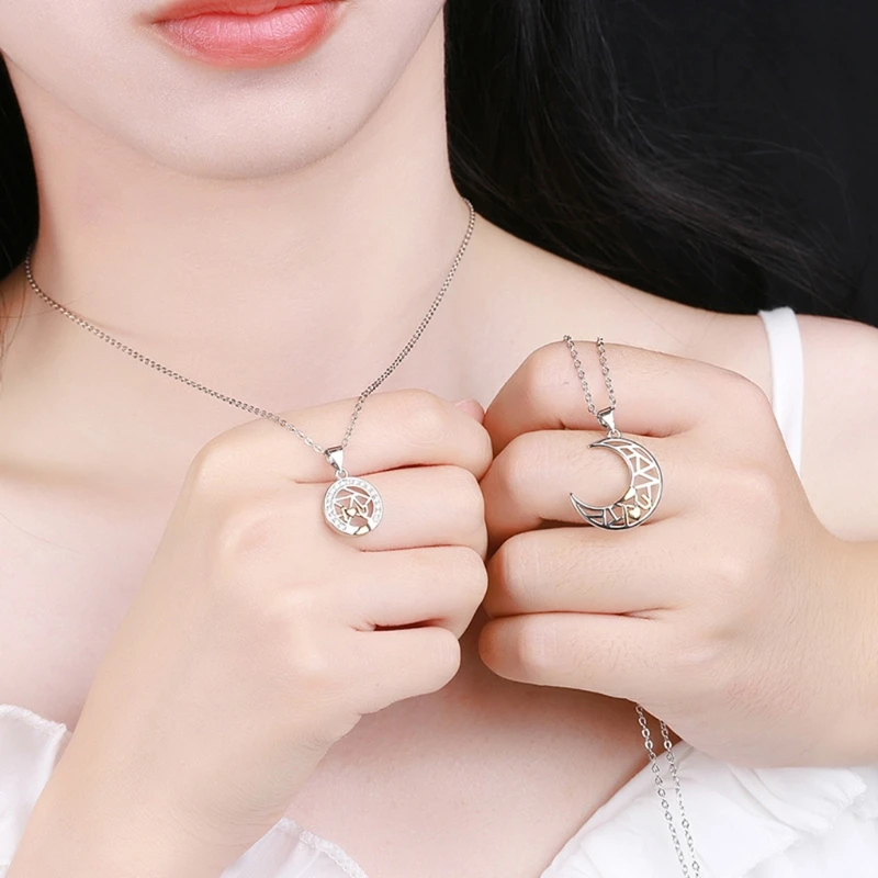 Креативное ожерелье в виде Солнца и Луны для пар сестер братьев студентов