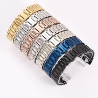 solid watch strap 13mm 18mm 20mm 22mm stainless steel watch band butterfly buckle replacement watchband wrist bracelet