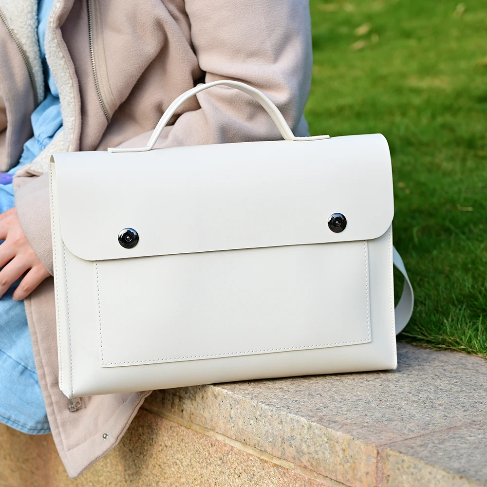 

Fashion PU Leather Laptop Bags for Women 13 13.3 14 inch for Macbook Pro 13 2020 Case Casual Portable Waterproof NotebooK Sleeve