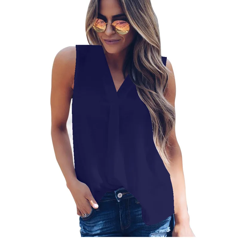 S 5XL Large Size Women White Shirts Fashion Casual Sleeveless V Neck Black Loose Blouse 2019 Summer Sexy Tops Plus Blouses|Блузки| |