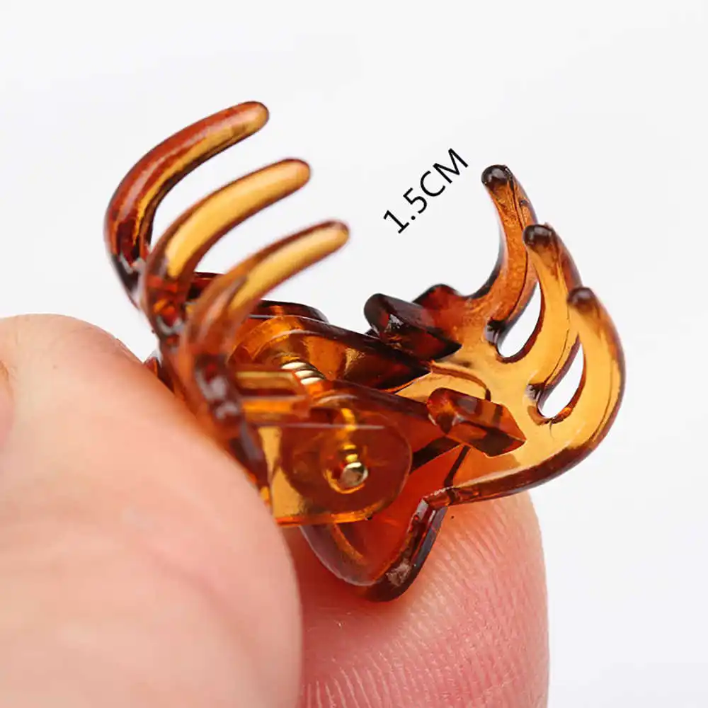

beautiful mini plastic hair clips baby girl tiny claws tiny staples for women fashion headwear accessory style