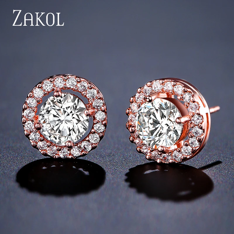 ZAKOL модные серьги гвоздики белого цвета с сердечками и стрелами для женщин