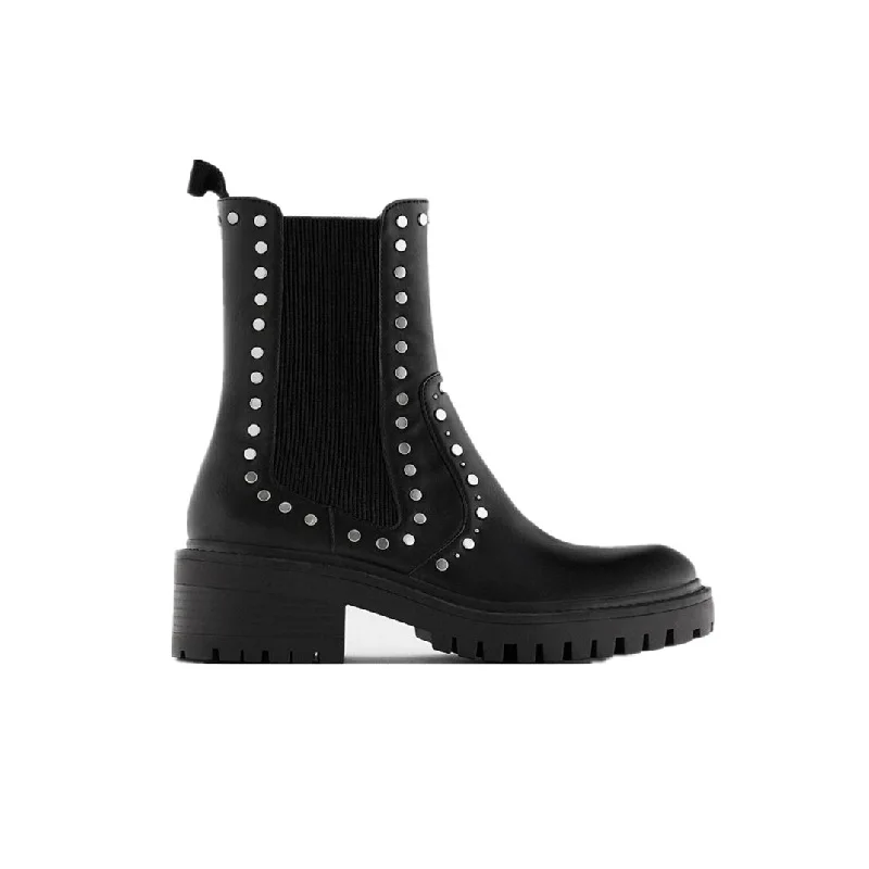 

2020 New Knight Chelsea Boots Thick Heels Rivet On The Short Martin boots For Female