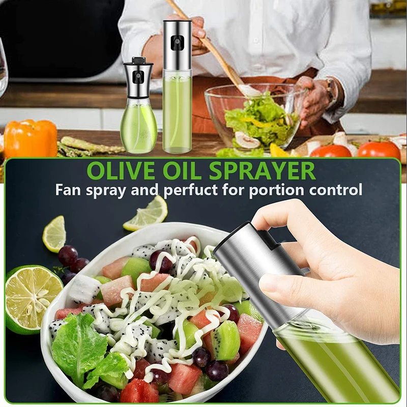 

Oil Sprayer for Cooking,Olive Oil Sprayer, Oil Dispenser Mister with Extended Nozzle, Oil Spray Bottle Versatile 2 Pack