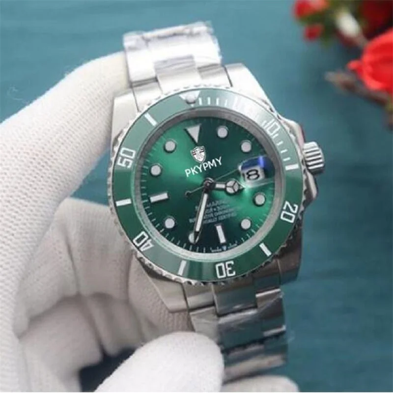 

Luxury Mens Watch Waterproof 40mm Sapphire Crystal Ceramic Bezel Automatic Machinery Stainless Steel Glide Lock Man watches
