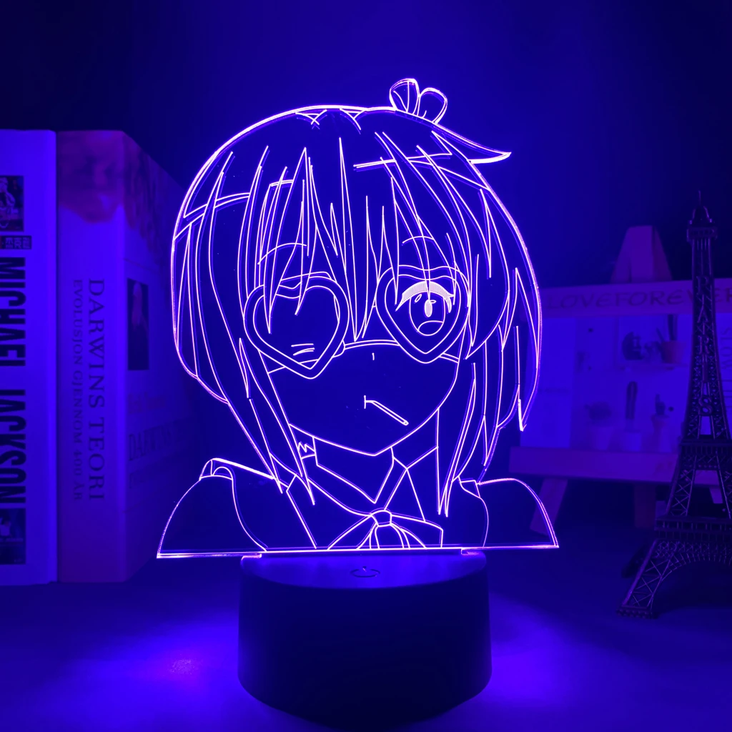 

Love Chunibyo другие Delusions Rikka Takanashi светодиодный ночсветильник для спальни Декор подарок на день рождения Аниме 3d лампа Rikka Takanashi