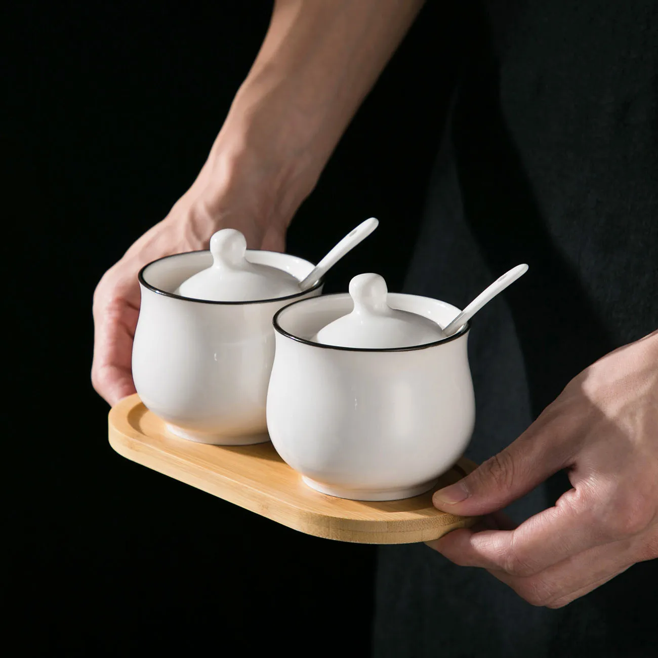 Контейнер для специй с ложкой 2 шт./компл.|Солонки и тара хранения| |