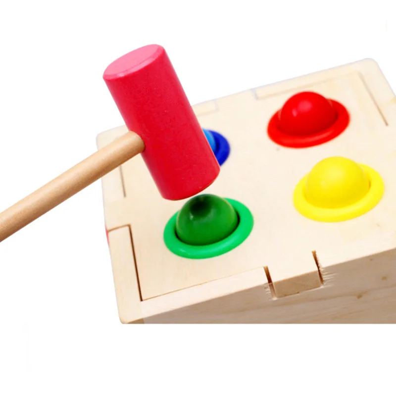 17 отверстий деревянный Развивающий кубик кирпичи геометрическая форма