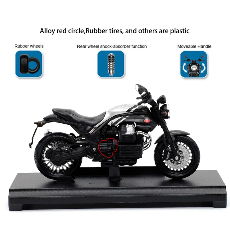 Welly 1:18 MOTO GUZZI GRISO 1200 8V Литая модель мотоцикла Рабочая короткопоглотитель игрушка для детей подарки коллекция игрушек