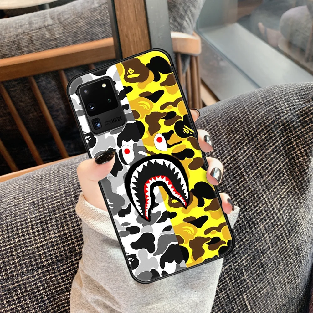 

Camouflage Pattern Camo bape Phone Case Cover Hull For Samsung Galaxy S 7 8 9 10 e 20 FE edge uitra plus Note 9 10 20 black
