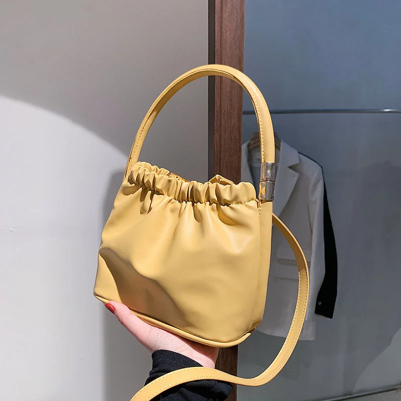 

fashion handbag women's 2021 new fashion versatile simple pleated Single Shoulder Bag