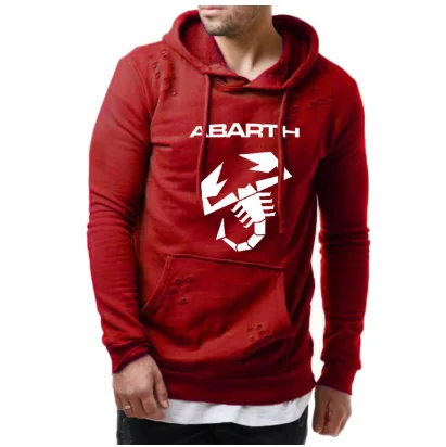 

Mens Hoodies for Abarth Car Logo Printed Spring Autumn Casual Long- sleeved Sweatshirts Mens Slim Fit Hooded Pullover Tops 012