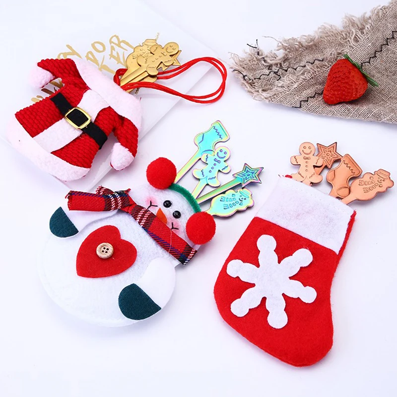 

4pcs/set Christmas Decorations For Home Stainless Xmas Coffee Spoons Dessert Spoon Tableware Kitchen Accessories New Year Gifts