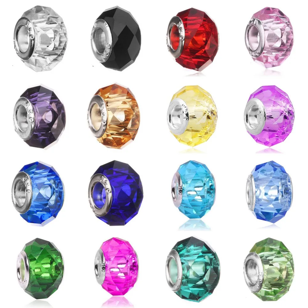 1 шт. жёлтый белый розовый граненый Шарм бусина из муранского стекла подходит для