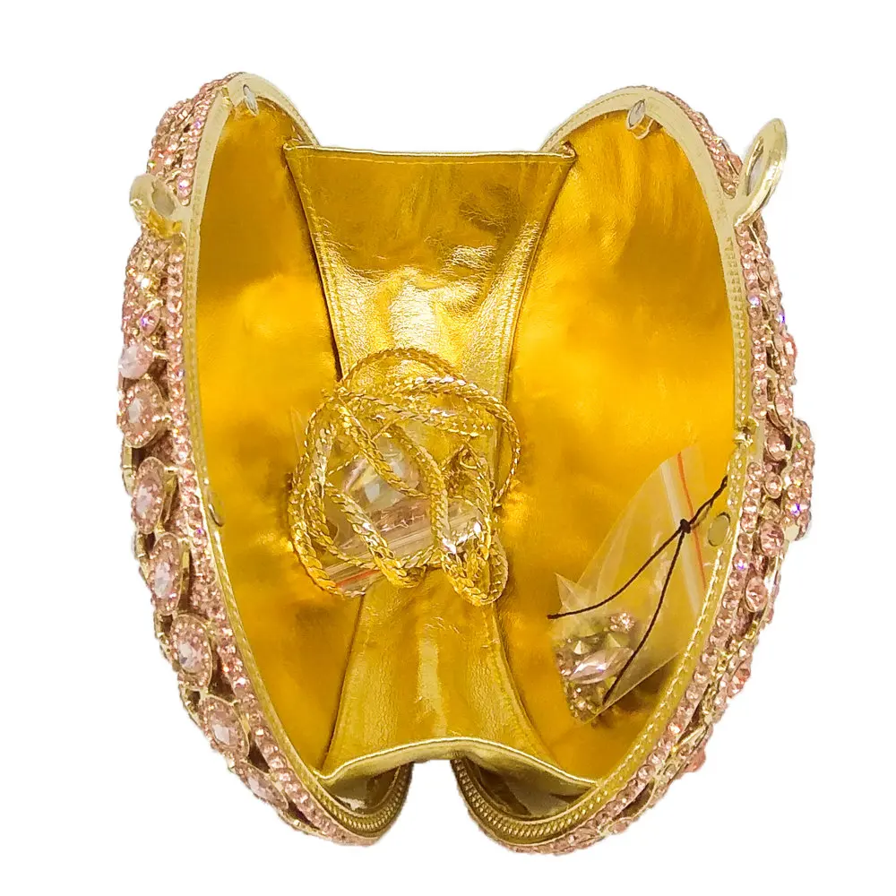 Женский клатч Boutique De FGG розовый Лебедь с кристаллами вечерняя сумочка минодьер