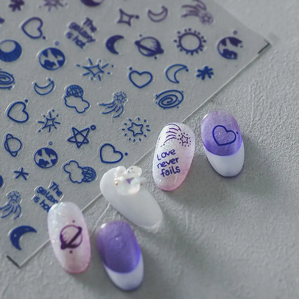 

INS -style Adhesive Planet Moon Nail Art Sticker Nail Decal DIY Nail Art Decoration Manicure Accessories
