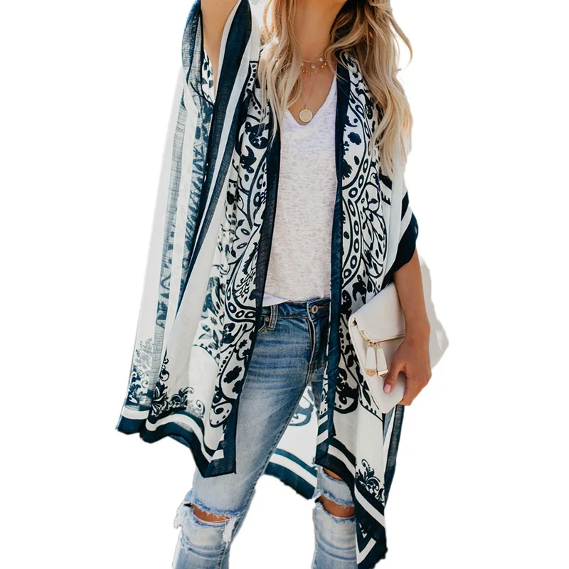 

Кардиган, верхняя одежда, Женский вязаный Свободный плащ в европейском и американском стиле, модная повседневная трикотажная Женская одежд...