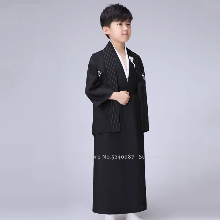 Японский Фестиваль традиционное кимоно аозай халаты платье для мальчиков юката