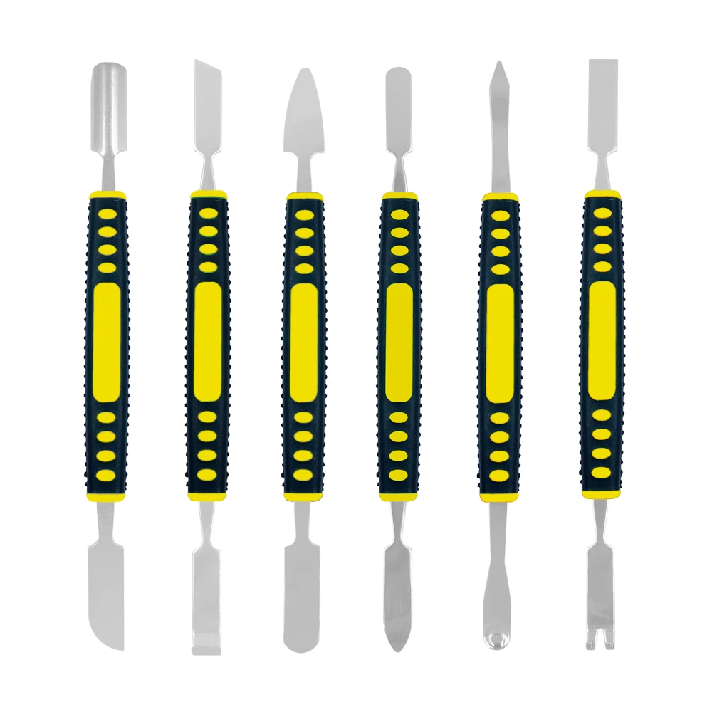 

6 шт./компл., набор инструментов для ремонта открытия, для мобильного телефона, ноутбука, двойные головки, металлические ручные инструменты, наборы лом