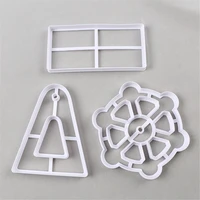 3pcs cake stencil baking pastry mold fondant cake decorating tools cookie biscuit cutter plastic 3d ferris wheel cake mold