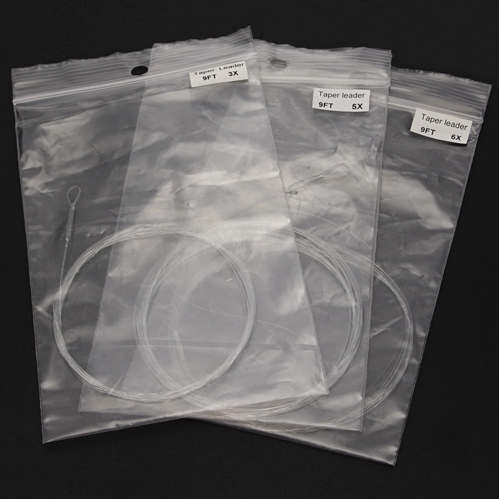 5 шт. 9ft 3X/5X/6X Конический лидер с петлей нейлоновый прозрачная рыболовная леска |