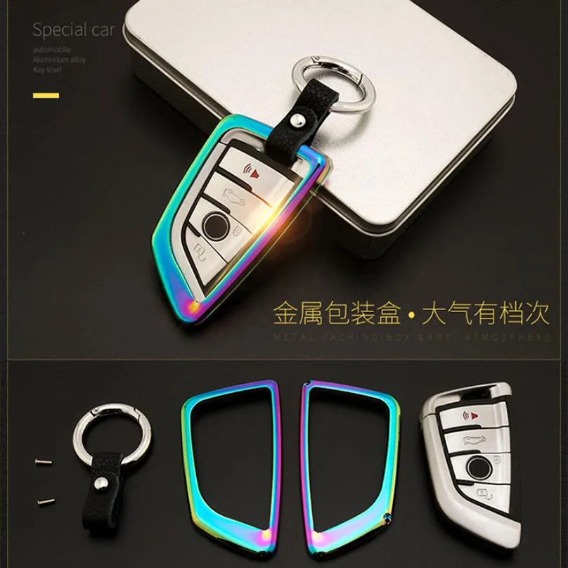 Оцинкованный сплав + кожа стайлинга автомобилей чехол держатель для ключа BMW X1 F48