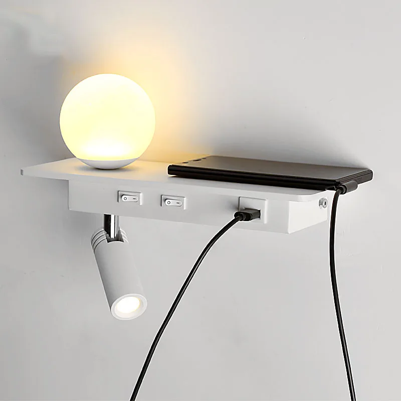 Настенные светодиодсветодиодный светильники для спальни 5 В 2 1 А USB-интерфейс